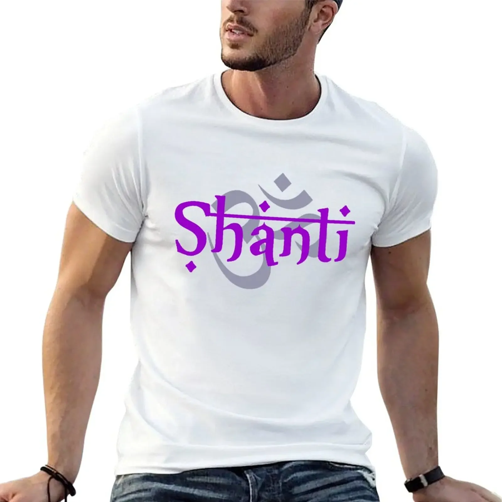 Футболка SHANTI OM винтажная одежда индивидуальная в стиле каваи рубашки мужская с