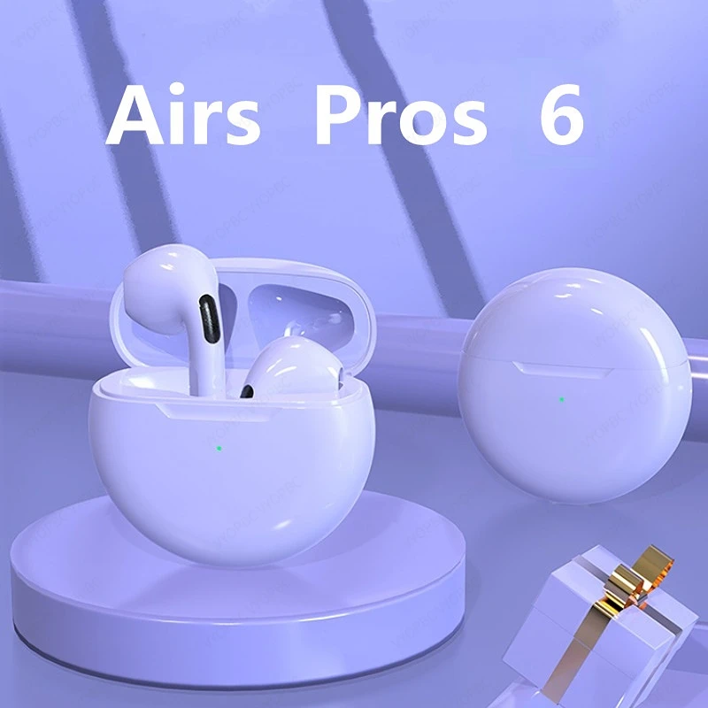 

Беспроводные наушники Air Pro 6 TWS, Hi-Fi наушники с поддержкой Bluetooth, с сенсорным управлением, 6 поколения