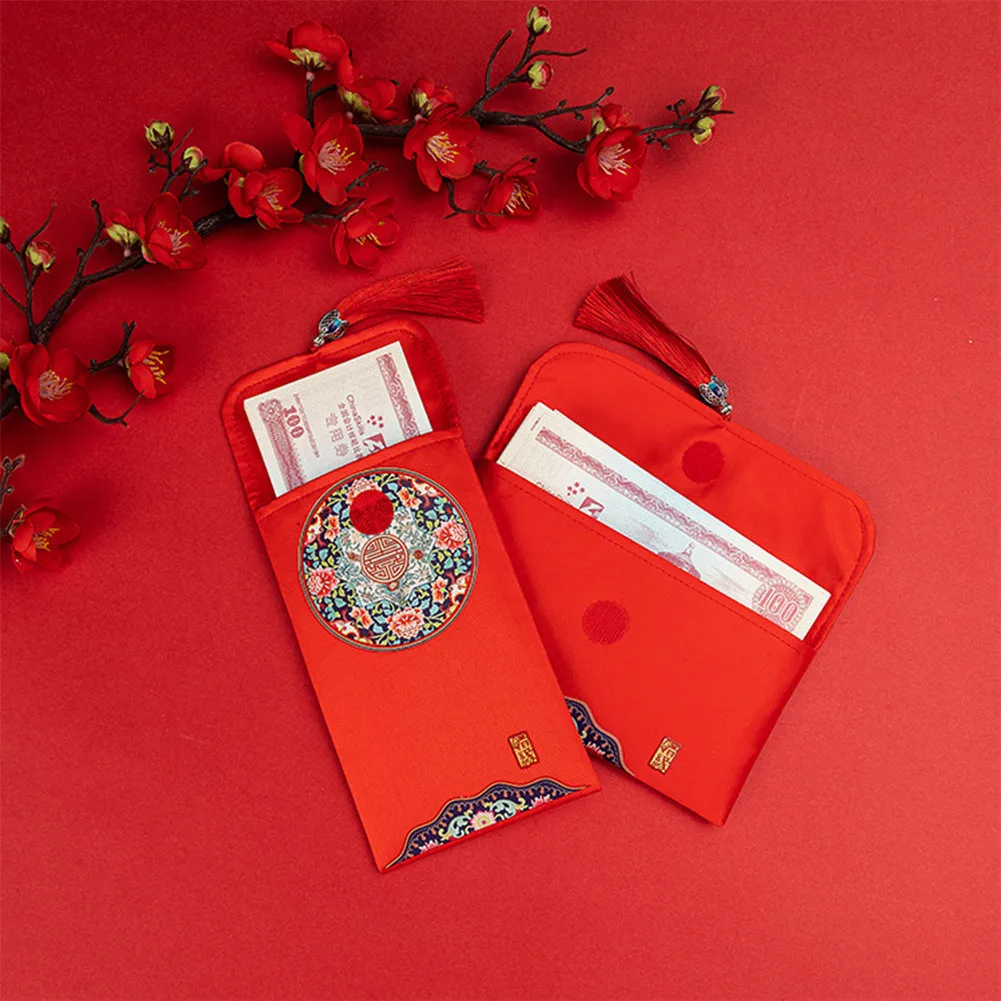 Brocade Red Envelope Personality Money Pocket New Year'S Blessing Bag Chinese Birthday Wedding Spring Festival Million Hongbao
Brocade Red Envelope Personality Money Pocket New Year'S Blessing Bag Chinese Birthday Wedding Spring Festival Million Hongbao