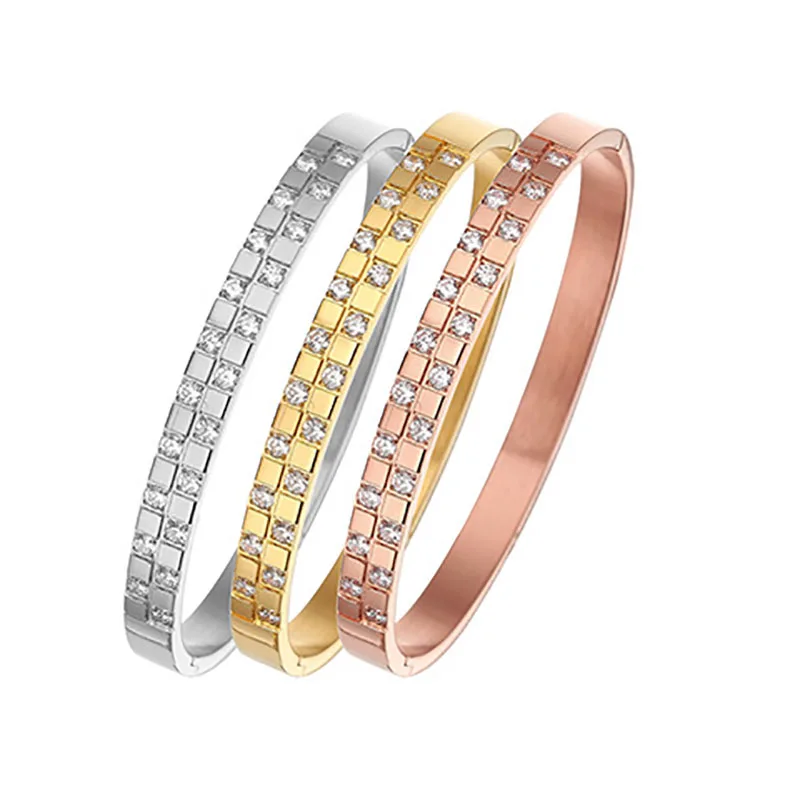 Fashion Luxury Men Women Zircon Bangle Female 6MM Fashion Rhinestones Stainless Steel Bangles Bracelet Woman Jewelry
Fashion Luxury Men Women Zircon Bangle Female 6MM Fashion Rhinestones Stainless Steel Bangles Bracelet Woman Jewelry