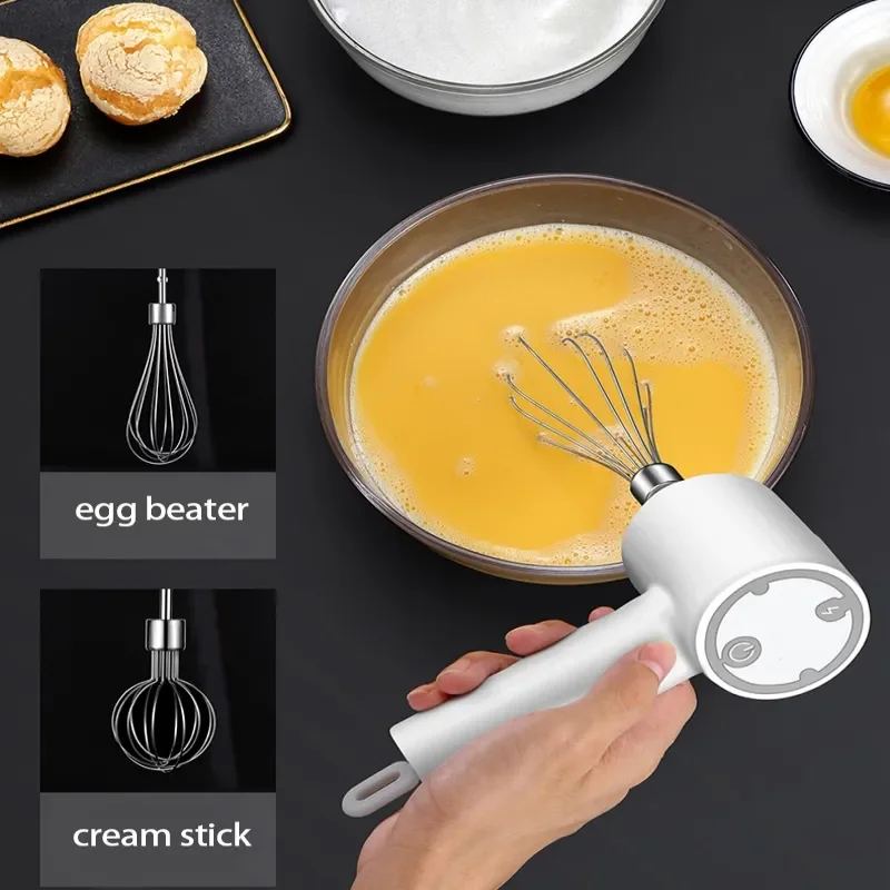 Portable Handheld Blender Kitchen Mixer, Household Baking Kneading Egg Milk Frother Cake Egg Beater for Home Cooking.
Portable Handheld Blender Kitchen Mixer, Household Baking Kneading Egg Milk Frother Cake Egg Beater for Home Cooking.