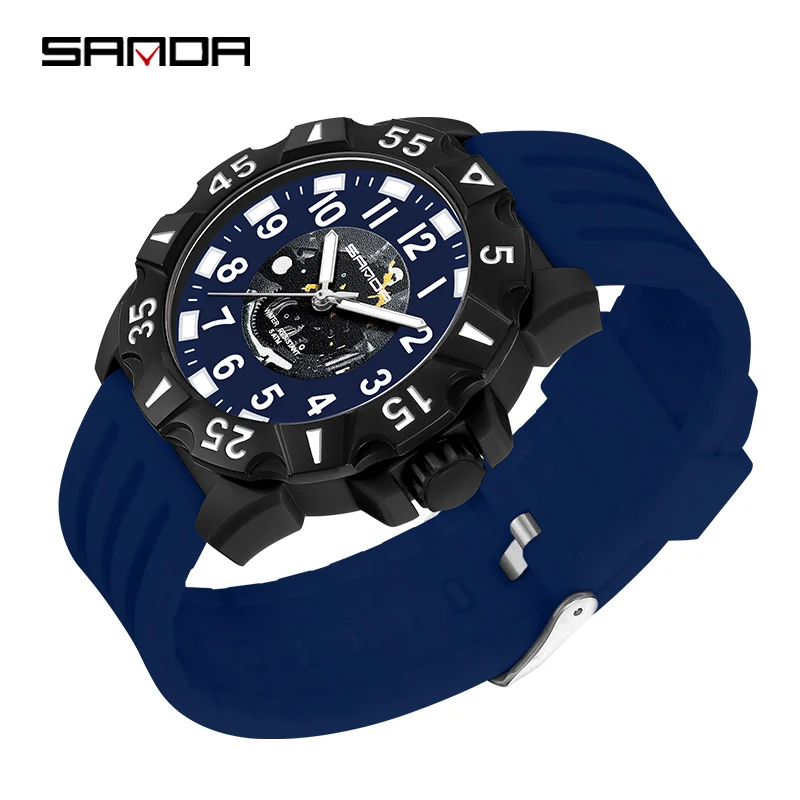 SANDA Luxury Fashion Men Quartz Watches Top Brand Silicone Military Waterproof Sport Wristwatch Relogio Masculino Reloj Hombre
SANDA Luxury Fashion Men Quartz Watches Top Brand Silicone Military Waterproof Sport Wristwatch Relogio Masculino Reloj Hombre