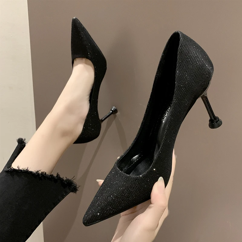 African Woman Shoe High Heels Pointed Toe Bling Bling Branded Pumps Shallow Mouth 2022 Work Dress Professional Lace-Up All-Match
African Woman Shoe High Heels Pointed Toe Bling Bling Branded Pumps Shallow Mouth 2022 Work Dress Professional Lace-Up All-Match