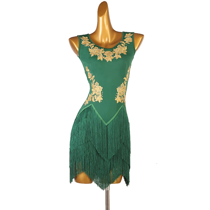 Latin dance dress women's back zipper tassel dance dress Rumba Chacha stage competition performance dress
Latin dance dress women's back zipper tassel dance dress Rumba Chacha stage competition performance dress