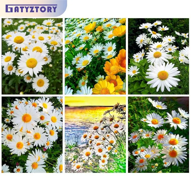 

GATYZTORY 5d Diamond Painting New Arrivals Flower Diamond Mosaic Full chrysanthemum Embroidery Handmade Gift