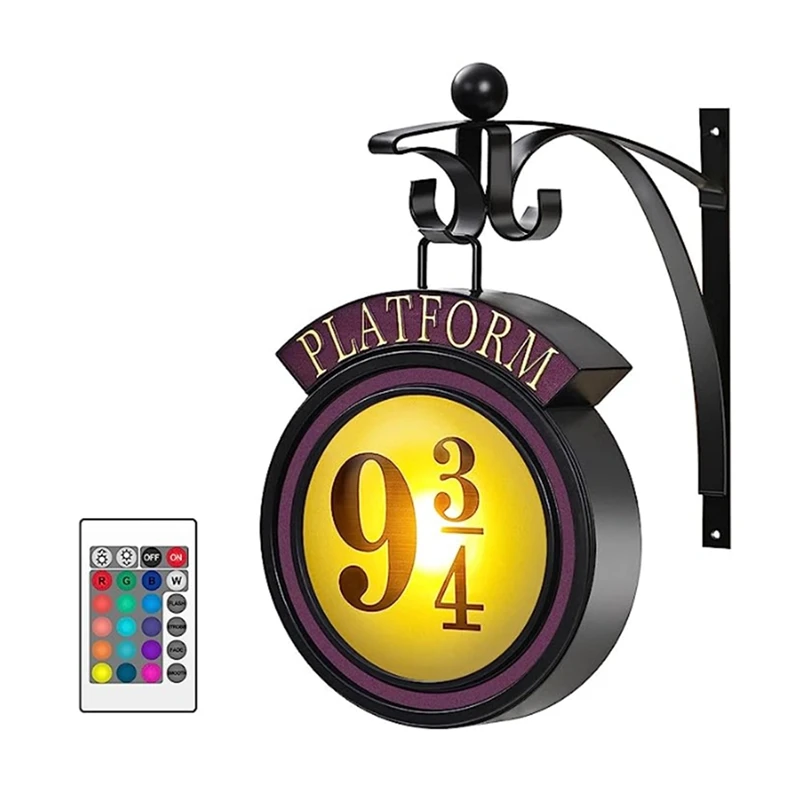 Platform 9 3/4 Night Light 16 Colors Hanging Room Decor Wall Lamp With Remote Control
Platform 9 3/4 Night Light 16 Colors Hanging Room Decor Wall Lamp With Remote Control