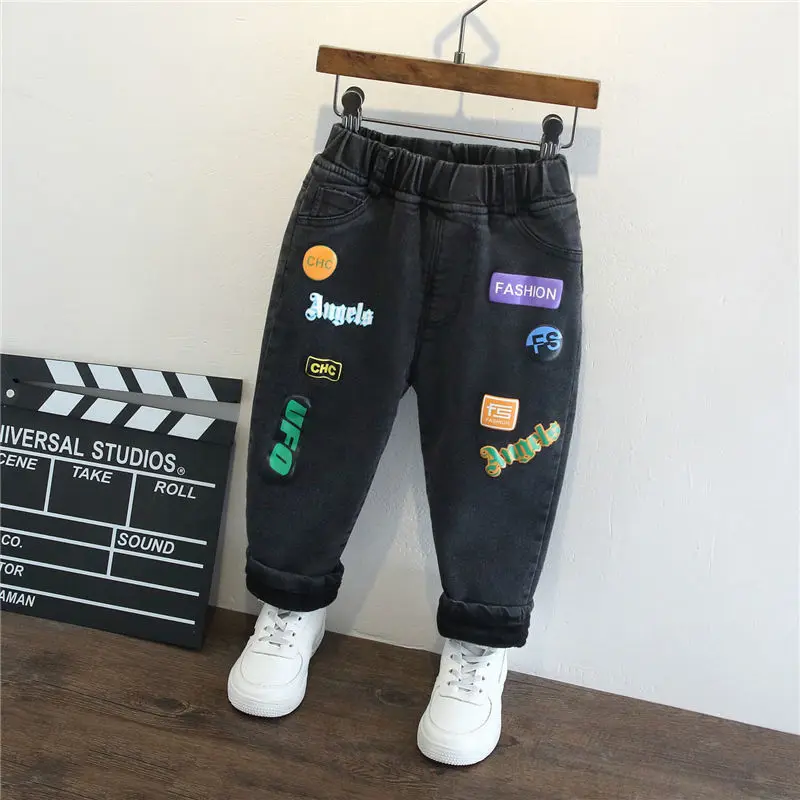 Children's Denim cartoon print Trousers Pants For Boys Wear Kids Jeans Pants 2022 Autmn Winter Plus Velvet Thick Warm trousers
Children's Denim cartoon print Trousers Pants For Boys Wear Kids Jeans Pants 2022 Autmn Winter Plus Velvet Thick Warm trousers