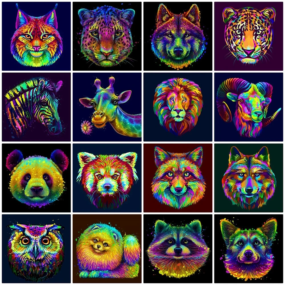 DIY Full Square Diamond Painting Colorful Animals Panda Owl Dog Leopard Wolf 5D Round Embroidery Rhinestones Mosaic Wall Decor
DIY Full Square Diamond Painting Colorful Animals Panda Owl Dog Leopard Wolf 5D Round Embroidery Rhinestones Mosaic Wall Decor