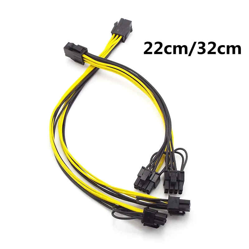 10x PCI-E 6-pin to Dual 6+2-pin (6-pin/8-pin) Power Splitter Cable Graphics Card PCIE PCI Express Power Adapter Extension Cable
10x PCI-E 6-pin to Dual 6+2-pin (6-pin/8-pin) Power Splitter Cable Graphics Card PCIE PCI Express Power Adapter Extension Cable