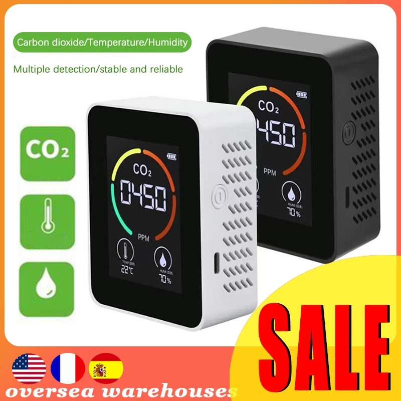 Co2 Meter Co2 Sensor Digital Temperature Humidity Tester Air Quality Monitor Co2 Detector Home Temperater Humidity Detector Test
Co2 Meter Co2 Sensor Digital Temperature Humidity Tester Air Quality Monitor Co2 Detector Home Temperater Humidity Detector Test
