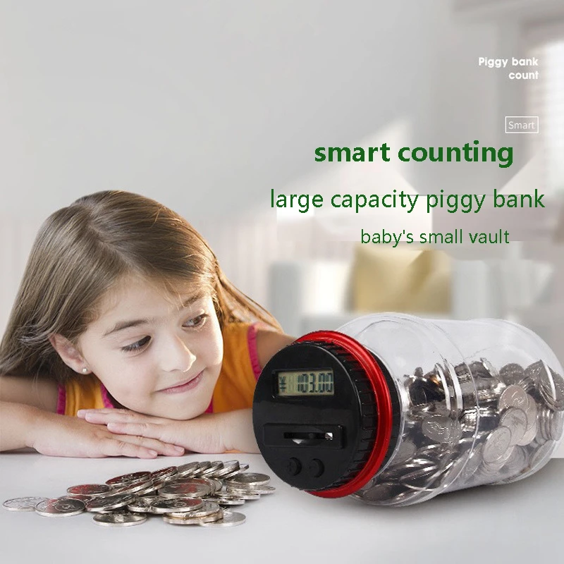 New Smart Piggy Bank Kids Change Storage Jar USD, EUR, GBP Coin Storage Jar Home Decor Cute Piggy Bank Storage Box Saving Box
New Smart Piggy Bank Kids Change Storage Jar USD, EUR, GBP Coin Storage Jar Home Decor Cute Piggy Bank Storage Box Saving Box