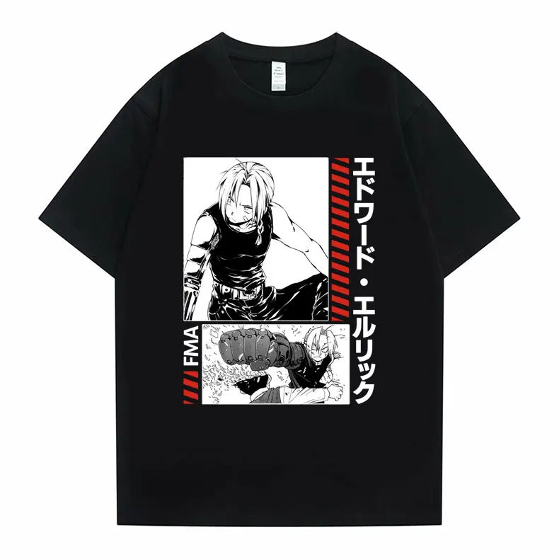 Anime Fullmetal Alchemist Edward Elric Portrait Graphic Print T Shirt Short Sleeve Summer Men Women Casual Tshirt Mens Cool Tees
Anime Fullmetal Alchemist Edward Elric Portrait Graphic Print T Shirt Short Sleeve Summer Men Women Casual Tshirt Mens Cool Tees