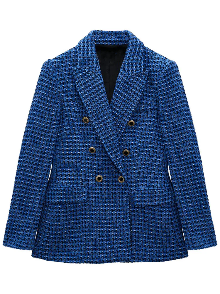 2021 Women jacket New Fashion Double Breasted Tweed Check Slim Blazer Coat Vintage Long Sleeve Pockets Female Outerwear Chic
2021 Women jacket New Fashion Double Breasted Tweed Check Slim Blazer Coat Vintage Long Sleeve Pockets Female Outerwear Chic