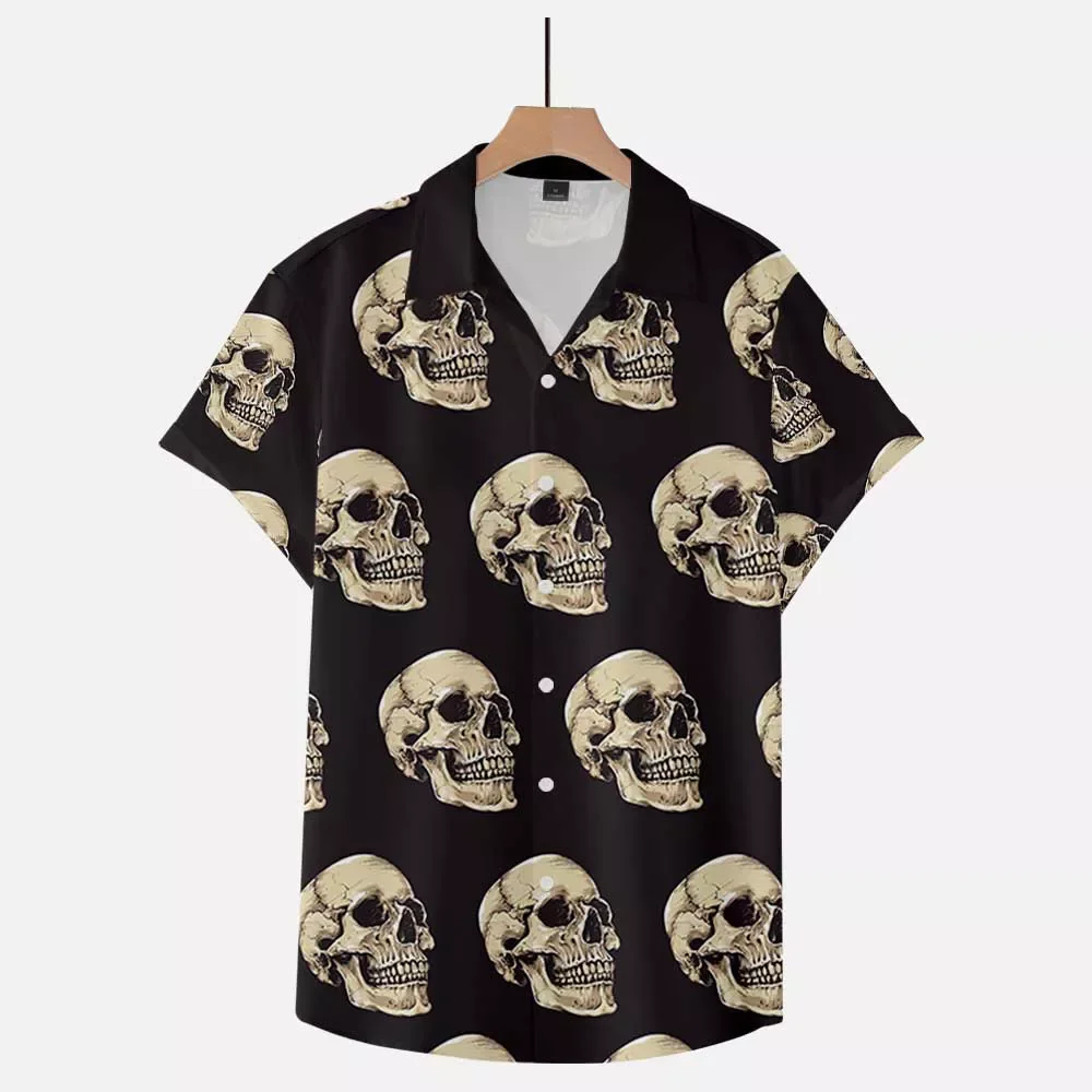 NEW IN Shirt Skull Vintage Print Men's Hawaiian Lapel Button Short Sleeve Top Summer Women's Breathable Fashion Casual S
NEW IN Shirt Skull Vintage Print Men's Hawaiian Lapel Button Short Sleeve Top Summer Women's Breathable Fashion Casual S