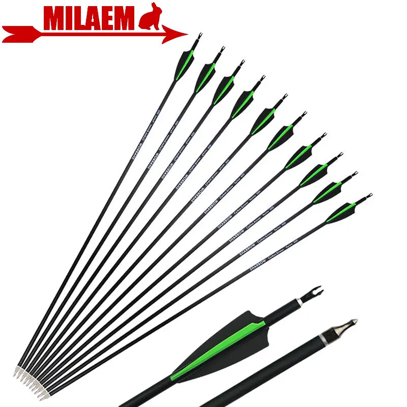 6/12/24pcs 30inch Archery Carbon Arrow Spine 500 ID6.2mm OD7.8mm Compound /Recurve Bow Shooting Hunting Accessories
6/12/24pcs 30inch Archery Carbon Arrow Spine 500 ID6.2mm OD7.8mm Compound /Recurve Bow Shooting Hunting Accessories
