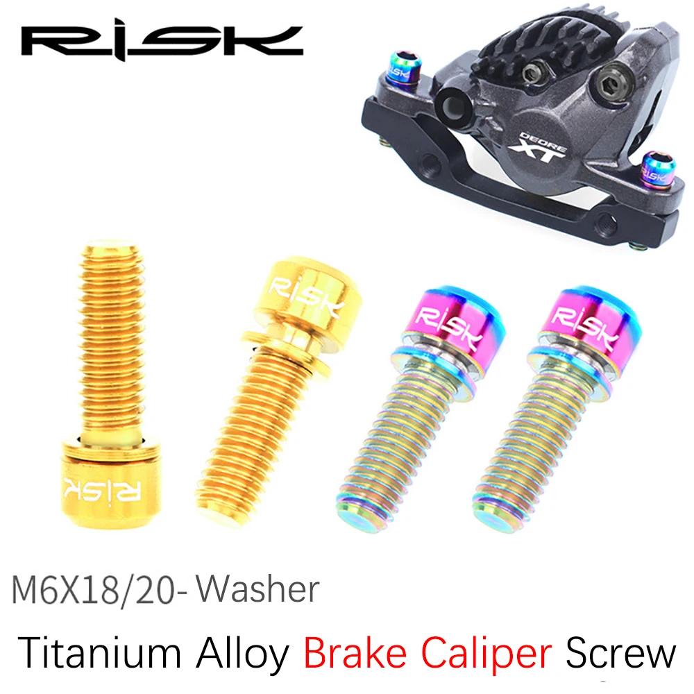 RISK bike brake caliper bolts M6×18 20mm 4pcs Bicycle Titanium Brake Caliper bolts Screw for Mountain Bike road bike
RISK bike brake caliper bolts M6×18 20mm 4pcs Bicycle Titanium Brake Caliper bolts Screw for Mountain Bike road bike