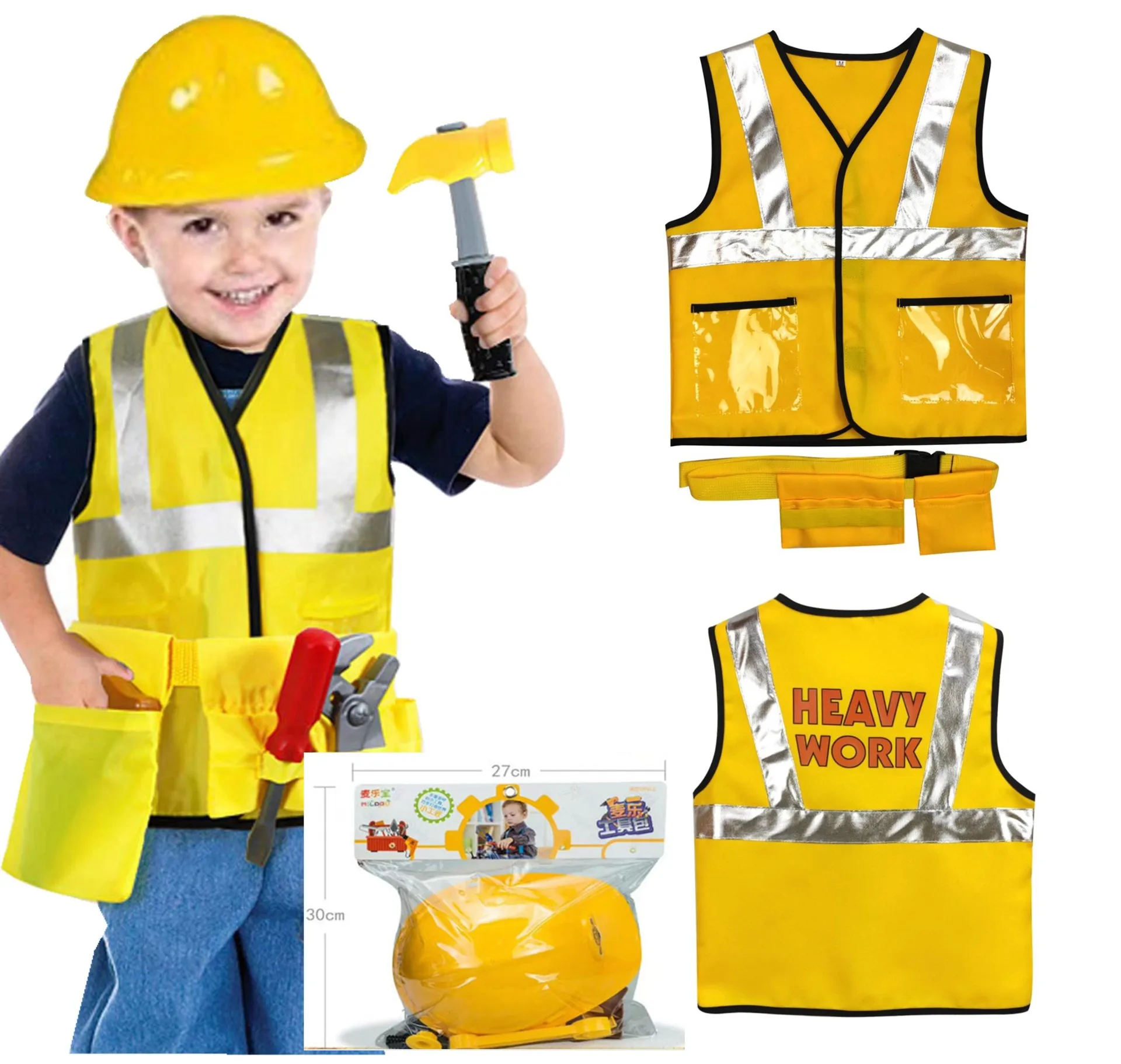 2023Construction Worker Costume Kit For Kids Role Play Toy Set Career Costumes Heavy Worker Vest cosplay
2023Construction Worker Costume Kit For Kids Role Play Toy Set Career Costumes Heavy Worker Vest cosplay