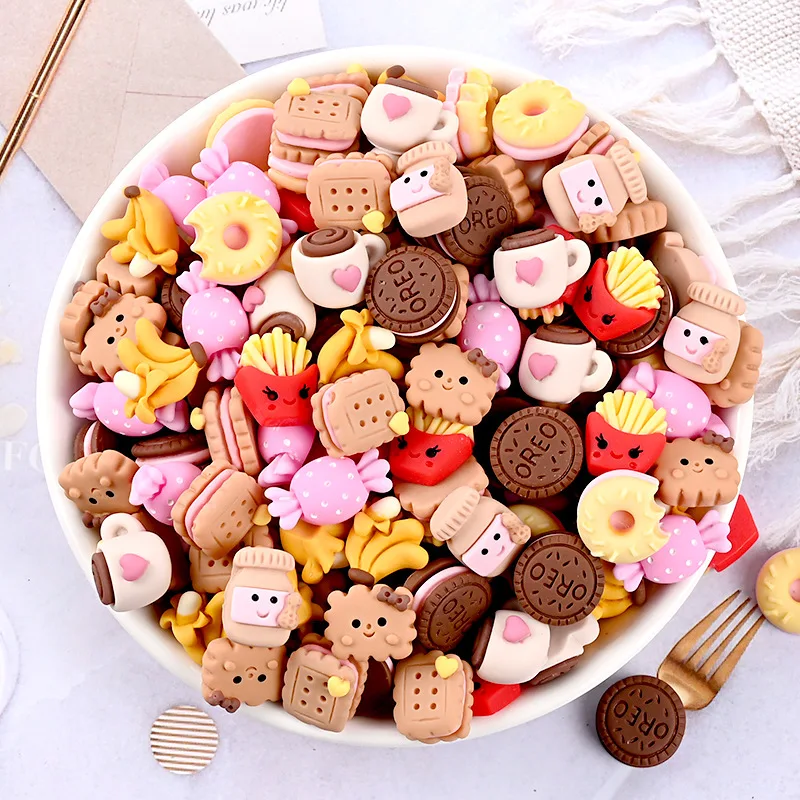 50/100pcs Cartoon Resin Miniatures Chips Doughnuts Cookies DIY Craft Scrapbook Phone Shell Patch Brooch Doll Accessories Deco
50/100pcs Cartoon Resin Miniatures Chips Doughnuts Cookies DIY Craft Scrapbook Phone Shell Patch Brooch Doll Accessories Deco
