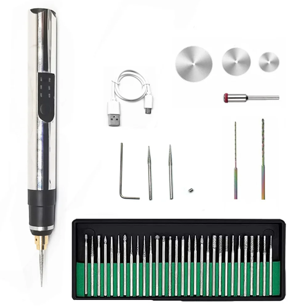 30/42/46 pcs Mini Electric Grinding Pen Kit Professional Electric Cordless Engraver Pen for DIY Projects Craft Rotary Tool Set
30/42/46 pcs Mini Electric Grinding Pen Kit Professional Electric Cordless Engraver Pen for DIY Projects Craft Rotary Tool Set