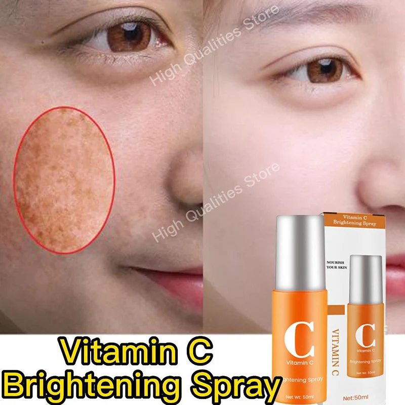 

50ml Vitamin C Brightening Facial Spray Mist Green Tea Anti-wrinkle Nourishing Relieve Redness Moisturizing Portable Whitening