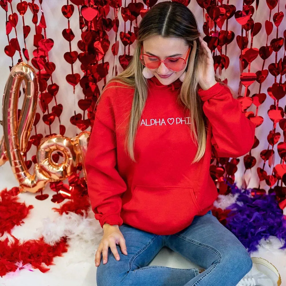 Hugs and Kisses Sorority Chapter Greek Family Letters Red Hooded Sweatshirts Long Sleeve Cotton Thick Loose Embroidered Hoodies
Hugs and Kisses Sorority Chapter Greek Family Letters Red Hooded Sweatshirts Long Sleeve Cotton Thick Loose Embroidered Hoodies