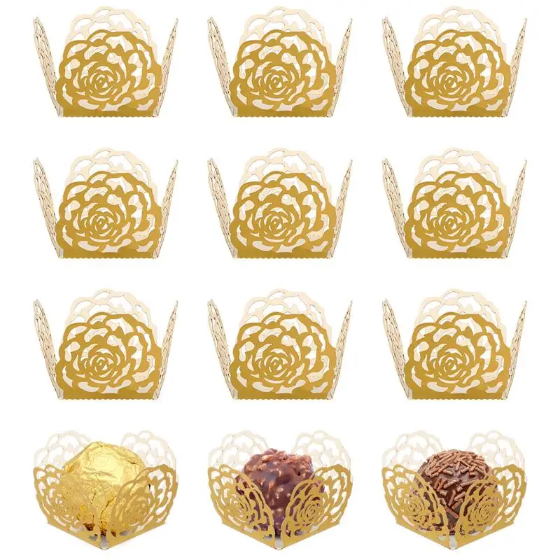50Pcs Paper Truffle Wrappers Truffle Wrap Liners Hollow Design Candy Cups Chocolate Paper Liners Perfect Muffins Chocolate Snack
50Pcs Paper Truffle Wrappers Truffle Wrap Liners Hollow Design Candy Cups Chocolate Paper Liners Perfect Muffins Chocolate Snack