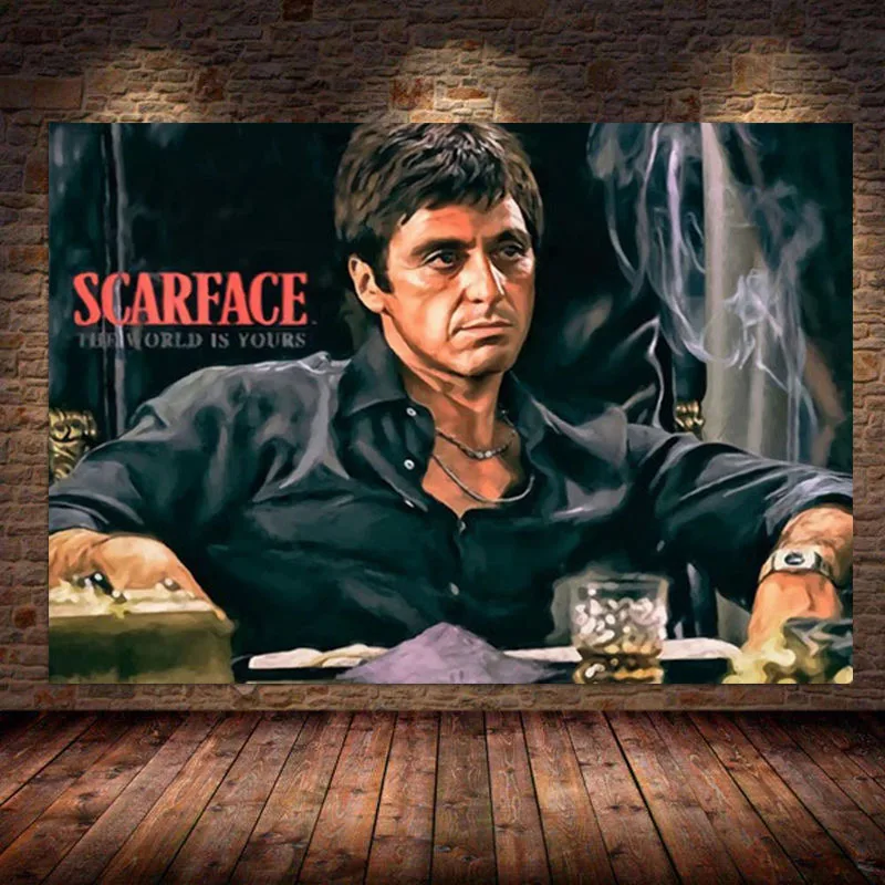 Modern Art Canvas Painting Scarface Tony Montana Posters and Prints Wall Art Picture for Living Room Decor Cuadros
Modern Art Canvas Painting Scarface Tony Montana Posters and Prints Wall Art Picture for Living Room Decor Cuadros
