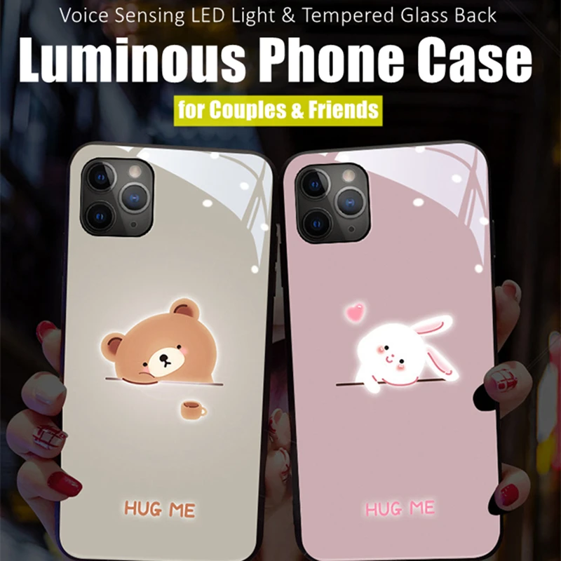 Couples Hug Me LED Light Glowing Luminous Tempered Glass Back Phone Case for iPhone 11 12 13 14 X Xs Xr Mini Pro Max Plus Cover
Couples Hug Me LED Light Glowing Luminous Tempered Glass Back Phone Case for iPhone 11 12 13 14 X Xs Xr Mini Pro Max Plus Cover