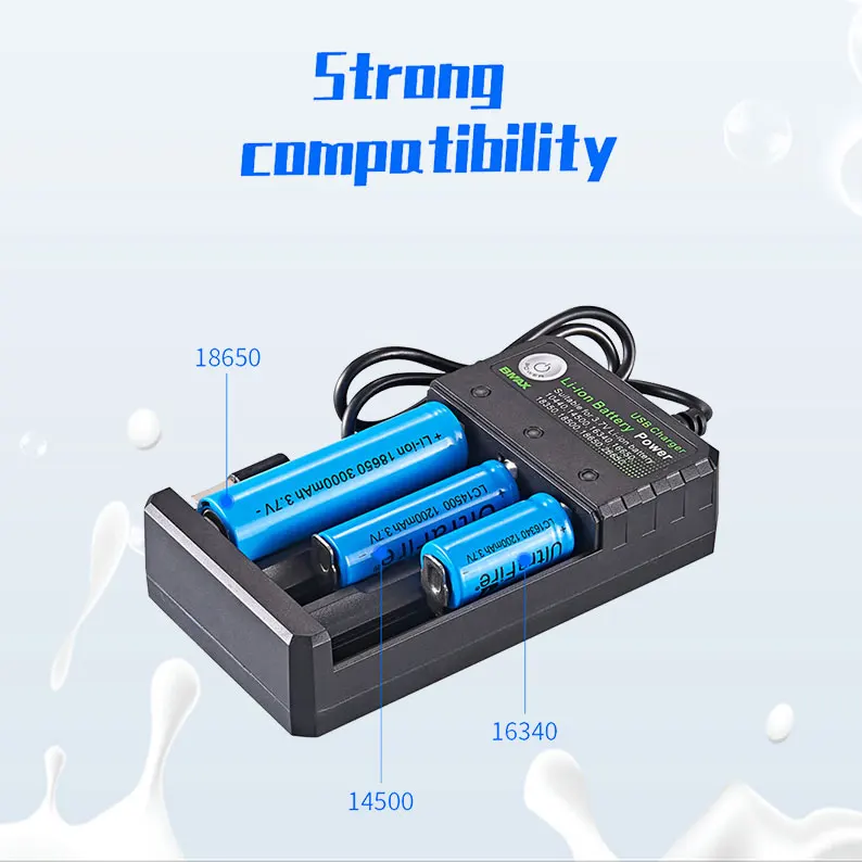 Chargeur indépendant de batterie Li-ion 18650 V, 3.7, 18350, 16340, 14500, 10440, 14500, 16340, 16650, 14650, 18350, 18500
Chargeur indépendant de batterie Li-ion 18650 V, 3.7, 18350, 16340, 14500, 10440, 14500, 16340, 16650, 14650, 18350, 18500