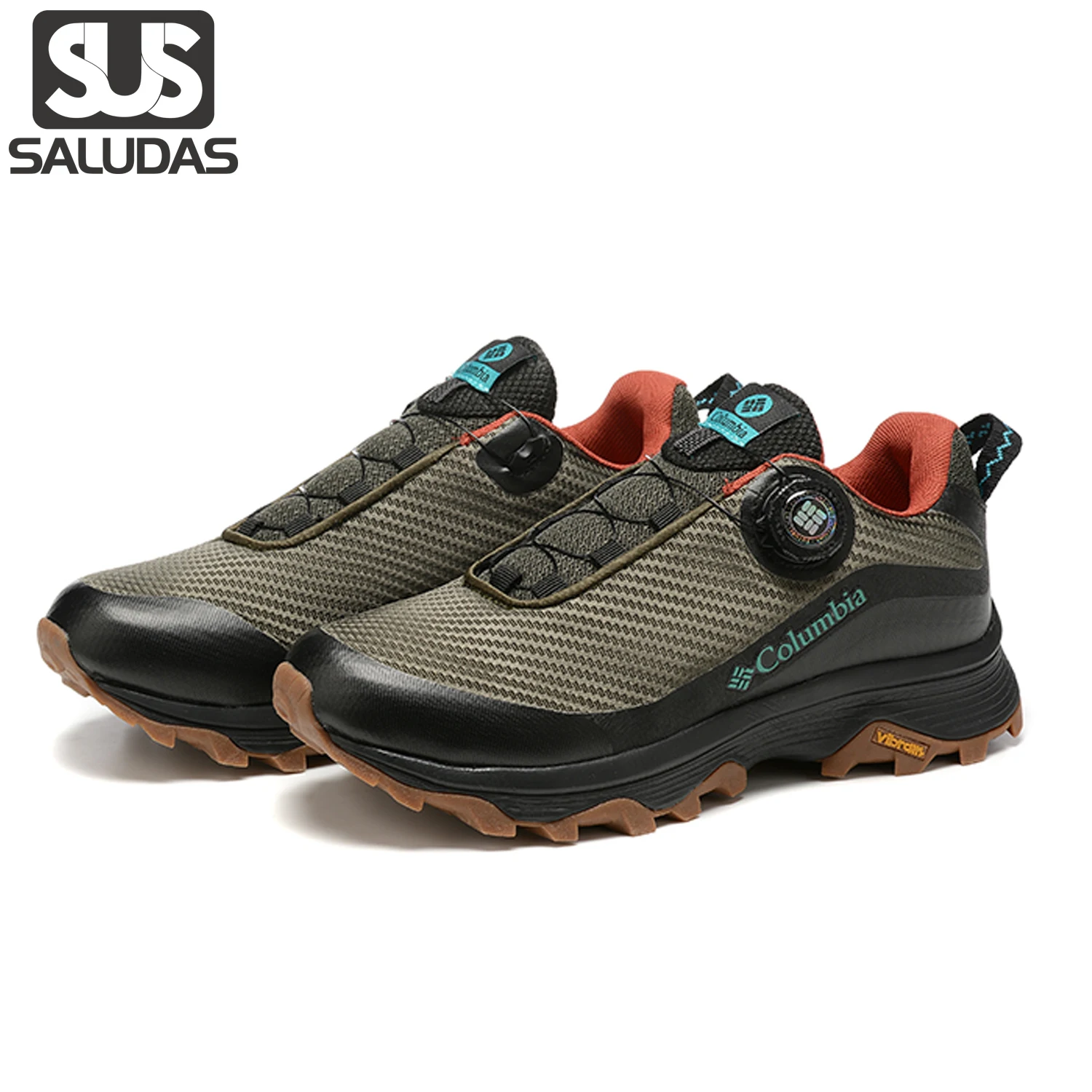 

SALUDAS Hiking Shoes Men Jungle Adventure Tactical Shoes Anti-Slip Knob Quick Response BOA System Trekking Sneakers for Men