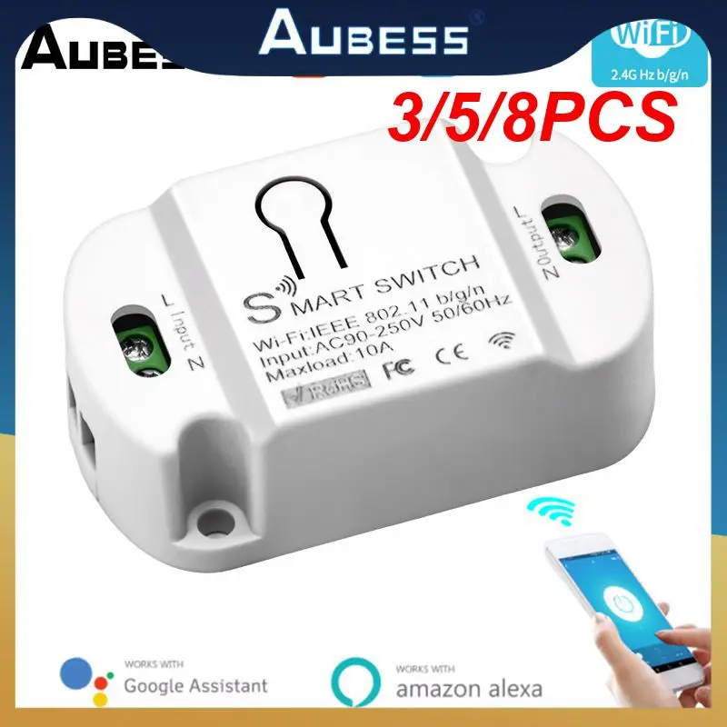3/5/8PCS Smart Life Wifi 10a Breaker Module Timer Wireless Switches Mini Smart Switch Work With Alexa Google Home Smart Home
3/5/8PCS Smart Life Wifi 10a Breaker Module Timer Wireless Switches Mini Smart Switch Work With Alexa Google Home Smart Home