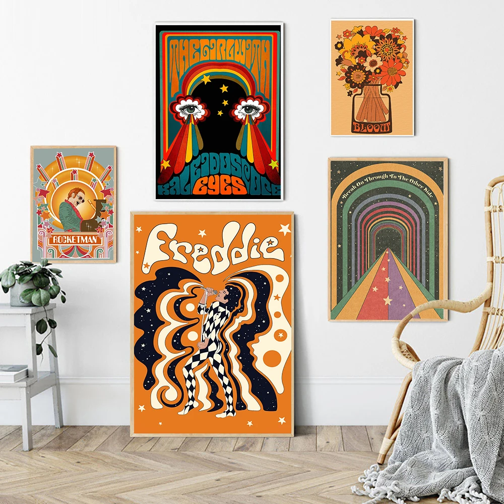 Bohemian Retro Psychedelic Poster Print 60s 70s Singer Flower Canvas Painting Abstract Vintage Wall Pictures Room Decoration
Bohemian Retro Psychedelic Poster Print 60s 70s Singer Flower Canvas Painting Abstract Vintage Wall Pictures Room Decoration