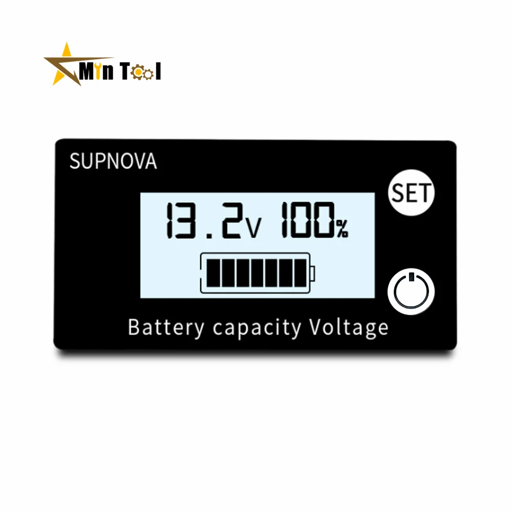 

12V 24V 48V 72V Battery Capacity Indicator DC 8V-100V Lead Acid Lithium LiFePO4 Car Motorcycle Voltmeter Voltage Battery Gauge