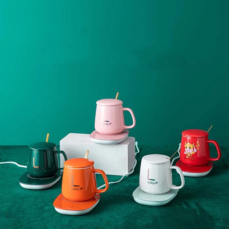 370ml Ceramic Mug Set 55℃ Automatic Constant Temperature Heating Coffee Milk Cup Insulated Water Cup Keep Warm Office Coffee Mug
370ml Ceramic Mug Set 55℃ Automatic Constant Temperature Heating Coffee Milk Cup Insulated Water Cup Keep Warm Office Coffee Mug