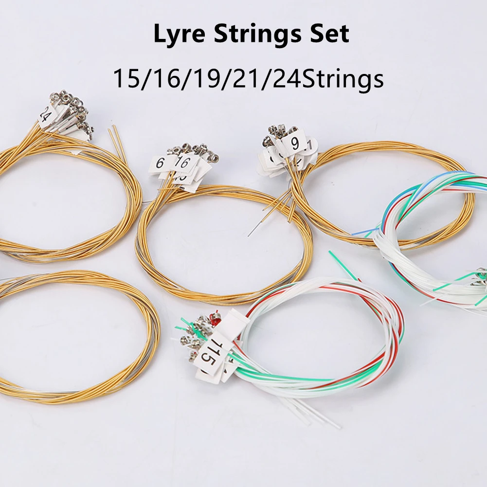 15 16 19 21 24Strings Lyre Brass Strings Set Lyre Harp Nylon String Replacement For Musical Instrument Laiya Piano String
15 16 19 21 24Strings Lyre Brass Strings Set Lyre Harp Nylon String Replacement For Musical Instrument Laiya Piano String