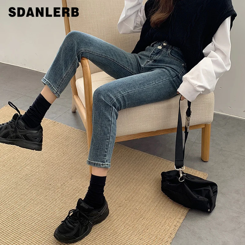 High Waist Straight Jeans Women's Autumn and Winter Slimming Versatile Cropped Pants Oversize Trousers Loose Denim Pants
High Waist Straight Jeans Women's Autumn and Winter Slimming Versatile Cropped Pants Oversize Trousers Loose Denim Pants