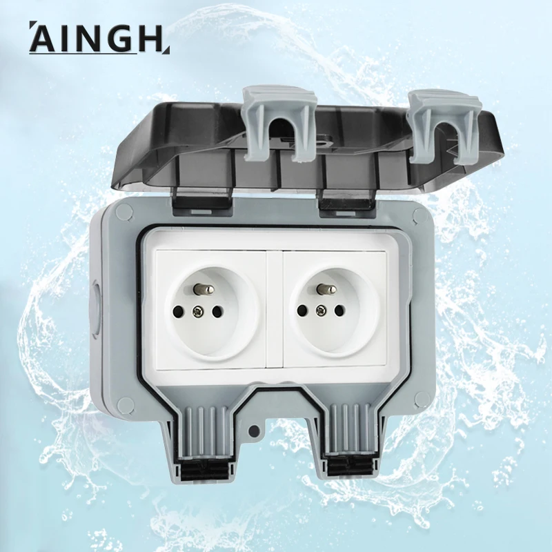 Aingh IP66 Waterproof Outdoor Plug Pop Socket Wall And Switche French Standard Multi Electrical Bathroom Outlet 220v Double Safe
Aingh IP66 Waterproof Outdoor Plug Pop Socket Wall And Switche French Standard Multi Electrical Bathroom Outlet 220v Double Safe