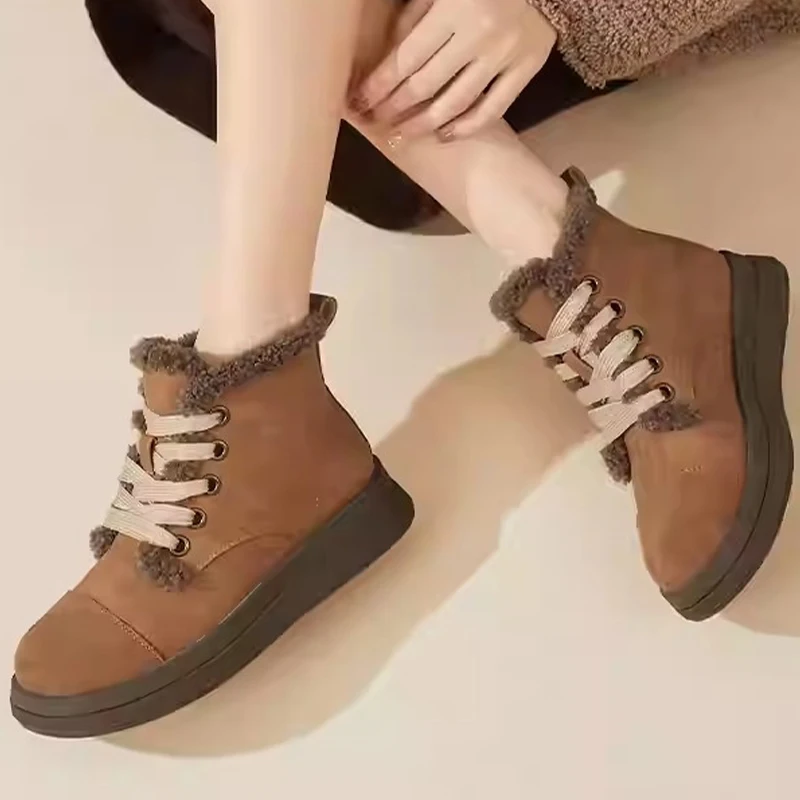 Suede Ankle Women Short Plush Chelsea Boots Warm Goth Platform Lace Up Mujer Zapatos 2024 Winter New Motorcycle Snow Botas Pumps
Suede Ankle Women Short Plush Chelsea Boots Warm Goth Platform Lace Up Mujer Zapatos 2024 Winter New Motorcycle Snow Botas Pumps