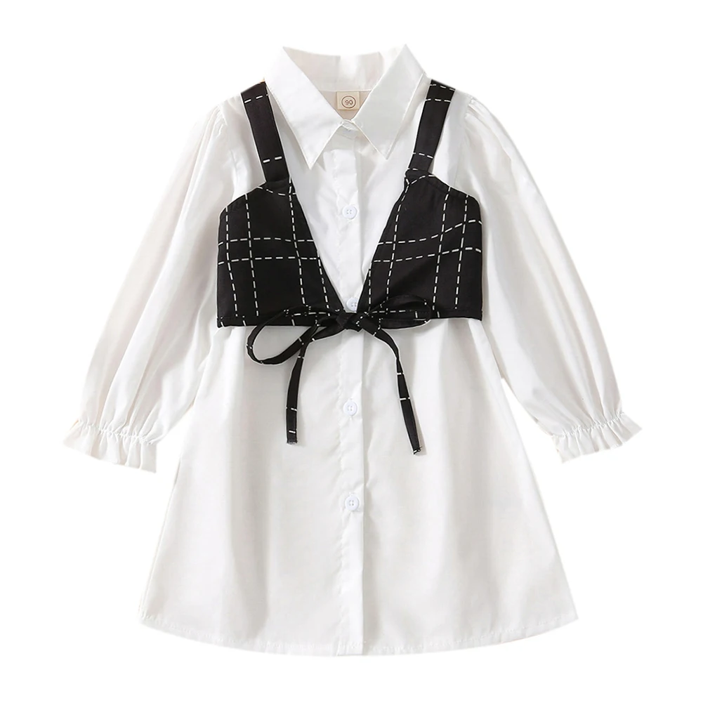 Bobora Fall Spring Toddler Baby Girl Clothes Set Long Sleeve Dress with Plaid Camisole Vest Playwear Dresses 18M-6T Girl Dress
Bobora Fall Spring Toddler Baby Girl Clothes Set Long Sleeve Dress with Plaid Camisole Vest Playwear Dresses 18M-6T Girl Dress