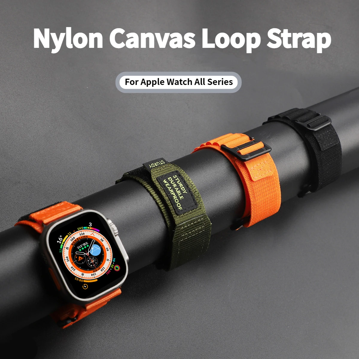 Canvas Sport Strap for Apple Watch Band 49mm Ultra 45mm 44mm 41mm 40mm Nylon Alpine Trail Loop Bracelet iWatch Series 9 8 7 6 se
Canvas Sport Strap for Apple Watch Band 49mm Ultra 45mm 44mm 41mm 40mm Nylon Alpine Trail Loop Bracelet iWatch Series 9 8 7 6 se