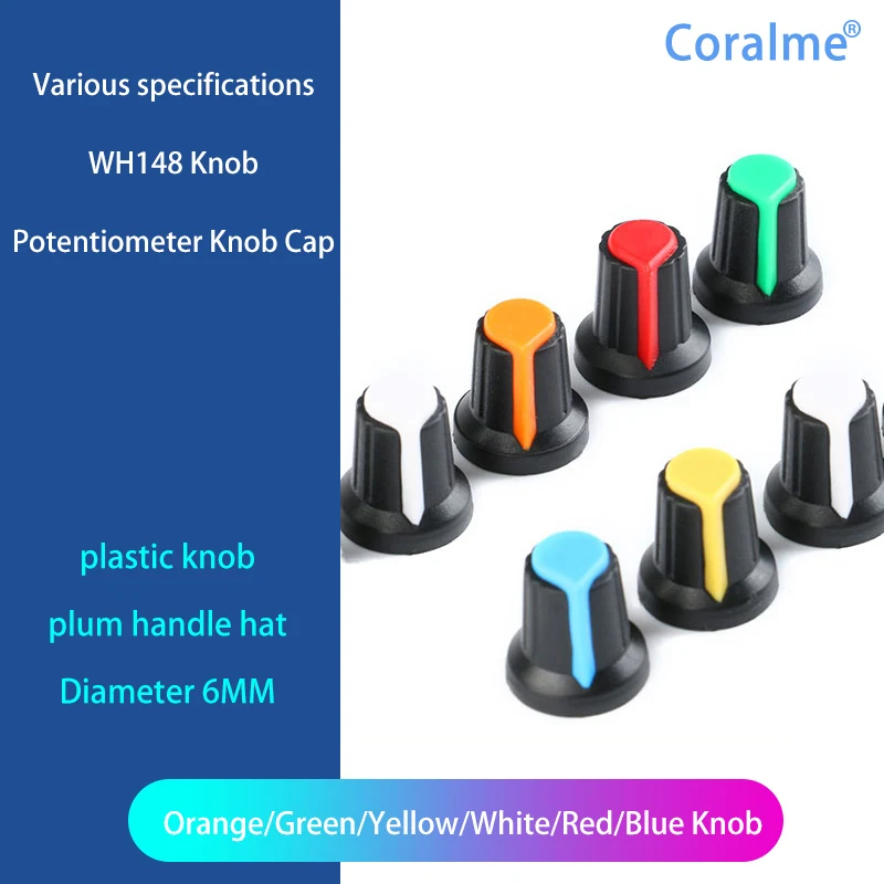AG2 A-2 Plastic Knob WH148 knob Potentiometer Knob hat Suitable For 6mm Diameter Plum Handle
AG2 A-2 Plastic Knob WH148 knob Potentiometer Knob hat Suitable For 6mm Diameter Plum Handle