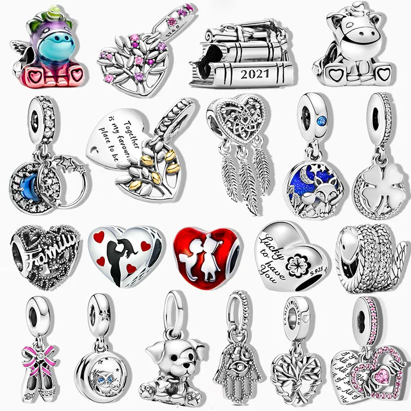 925 Sterling Silver Family Heart Star Tree Mom Charm Pendents Fit Original Charm Bracelet Bangle For Women Jewelry Gift
925 Sterling Silver Family Heart Star Tree Mom Charm Pendents Fit Original Charm Bracelet Bangle For Women Jewelry Gift