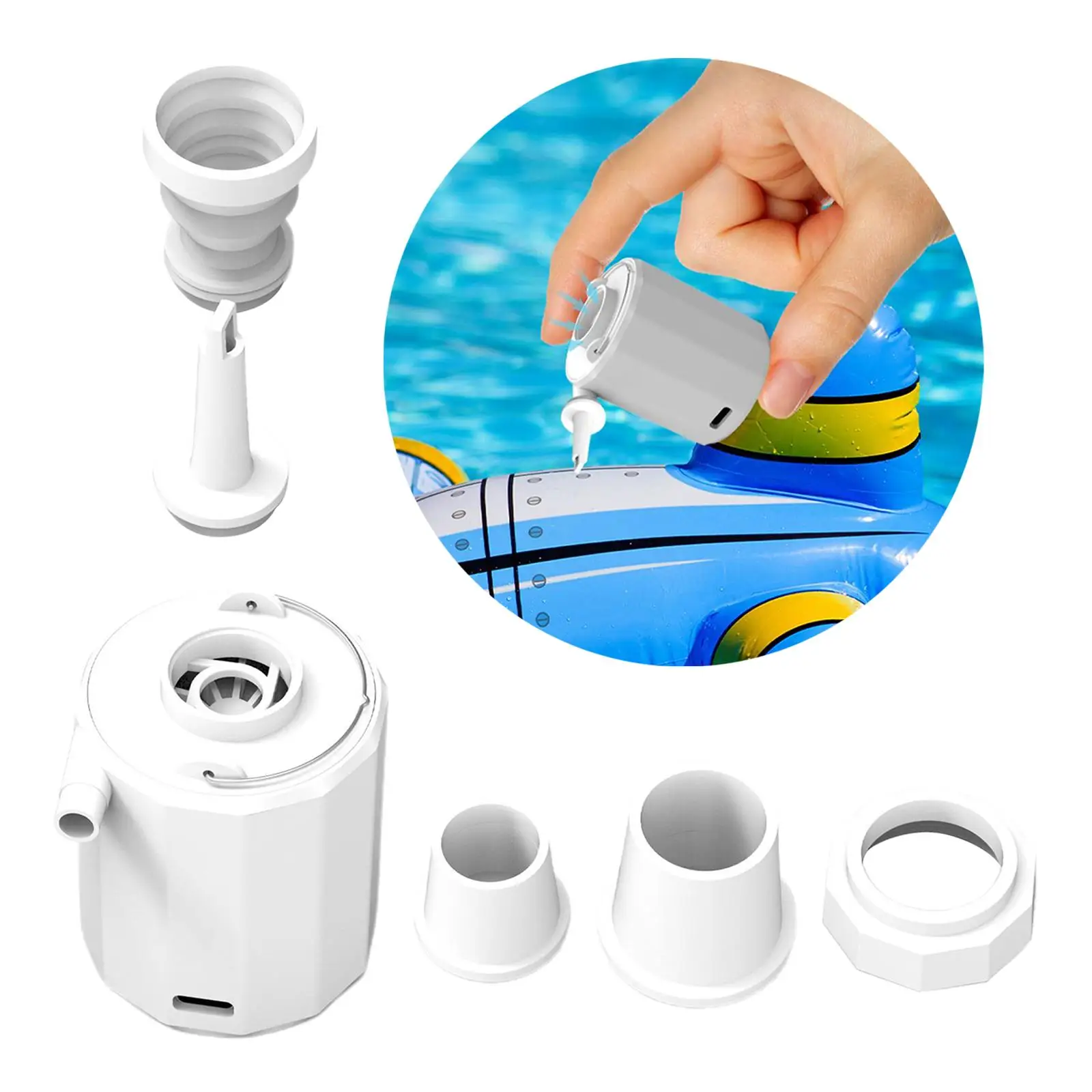 Air Pump, USB C Rechargeable Inflatable Pump for Vacuum Storage Bags Inflation Device Accessories
Air Pump, USB C Rechargeable Inflatable Pump for Vacuum Storage Bags Inflation Device Accessories