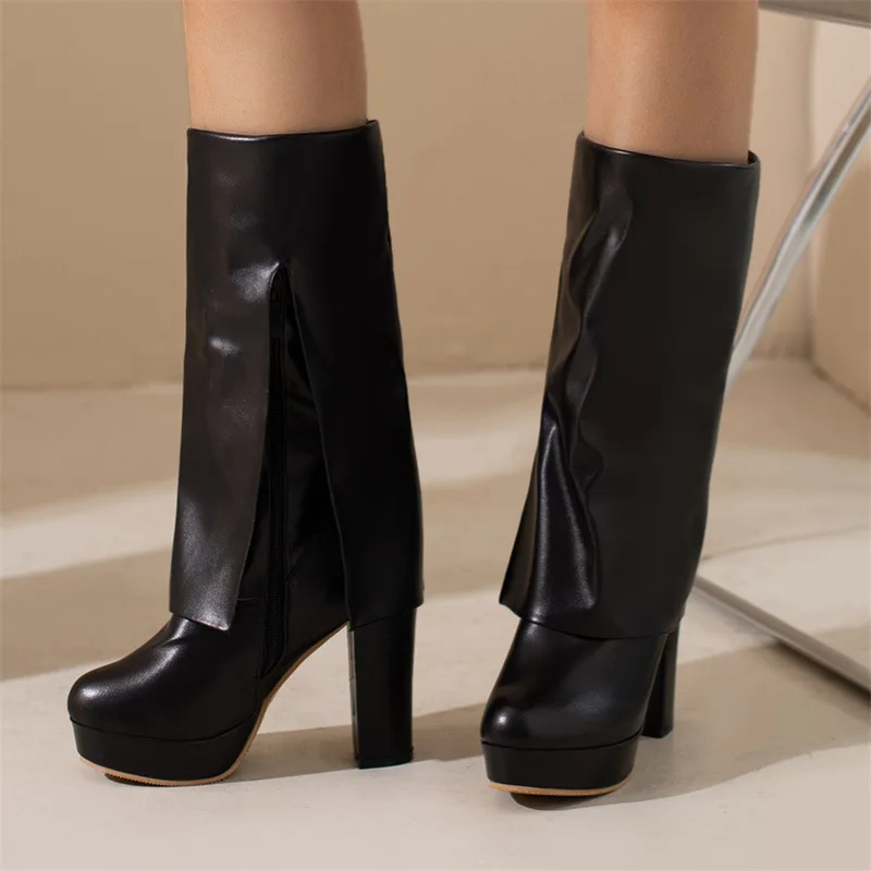 Women Shoes Trend 2022 New Winter Designer Luxury Punk Platform High Heel Women Boots 40-43 Fashion Zip Lady Middle Calf Boots
Women Shoes Trend 2022 New Winter Designer Luxury Punk Platform High Heel Women Boots 40-43 Fashion Zip Lady Middle Calf Boots