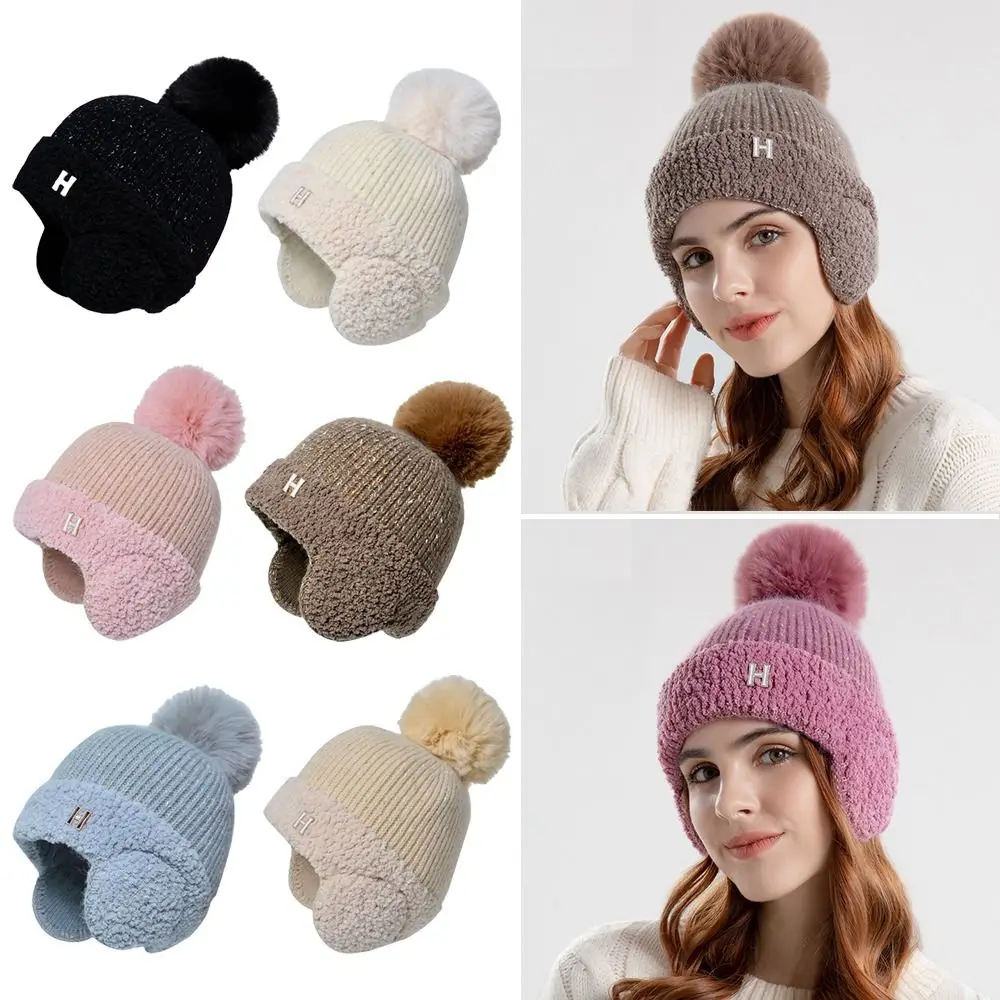 Women Knitted Thickened Autumn Winter Ear Protection Hat Wool Ball Hat Warm Hat Cold-proof Cap
Women Knitted Thickened Autumn Winter Ear Protection Hat Wool Ball Hat Warm Hat Cold-proof Cap