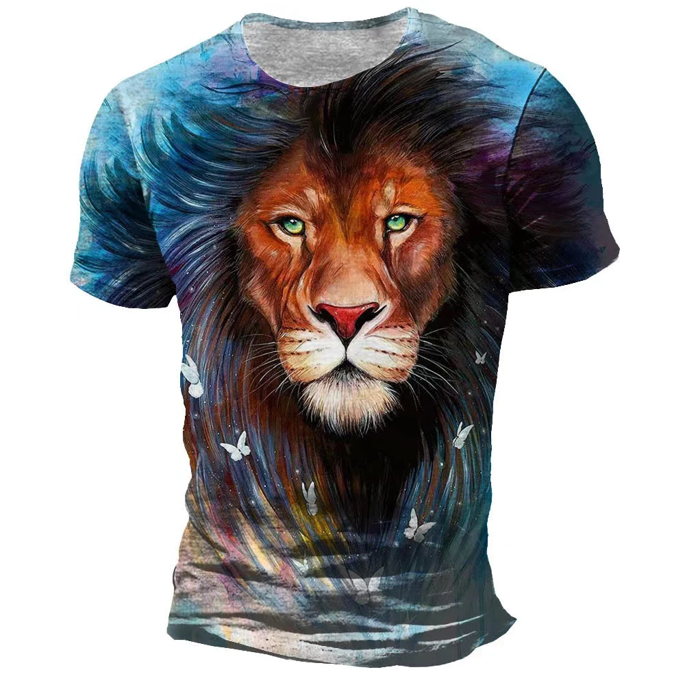 Vintage T-Shirts Male Summer Short 3D Lion Print Graphic Tops 2022 Casual Tee Men's Oversized Clothes O-Neck T Shirt Streetwear
Vintage T-Shirts Male Summer Short 3D Lion Print Graphic Tops 2022 Casual Tee Men's Oversized Clothes O-Neck T Shirt Streetwear