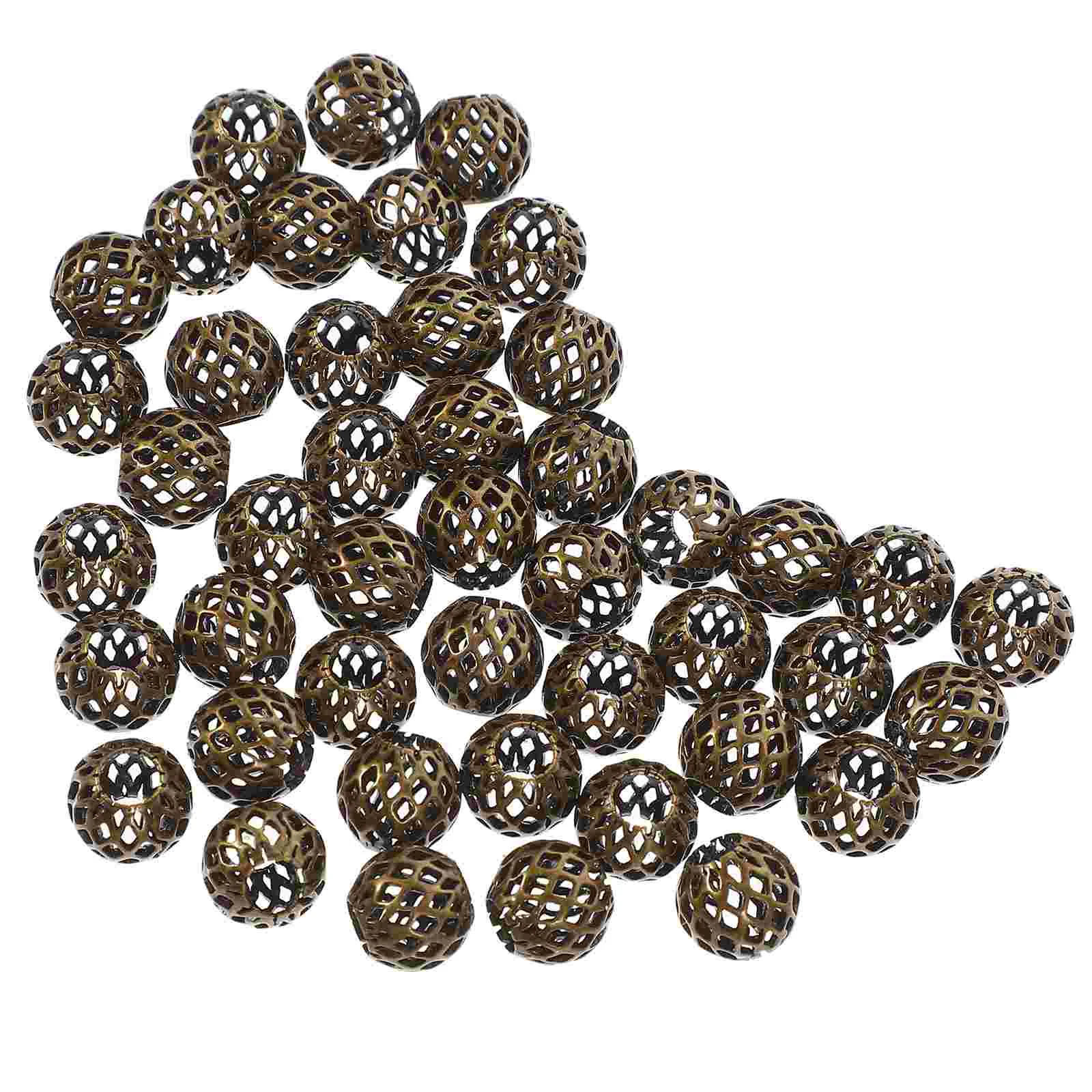 50 Pcs Copper Beads Large Hole Decorative Hollow Bracelets Making Big Metal Jewelry
50 Pcs Copper Beads Large Hole Decorative Hollow Bracelets Making Big Metal Jewelry