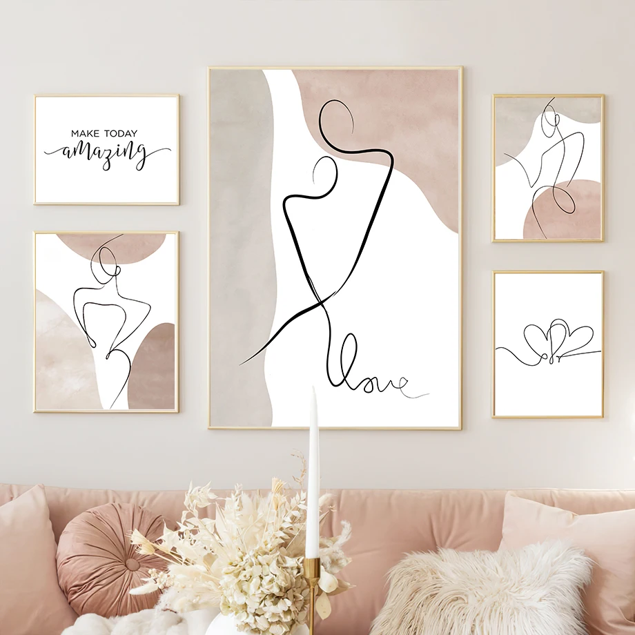 Abstract Line Heart Lady Pink Color Block Wall Art Canvas Painting Nordic Posters And Prints Wall Pictures For Living Room Decor
Abstract Line Heart Lady Pink Color Block Wall Art Canvas Painting Nordic Posters And Prints Wall Pictures For Living Room Decor