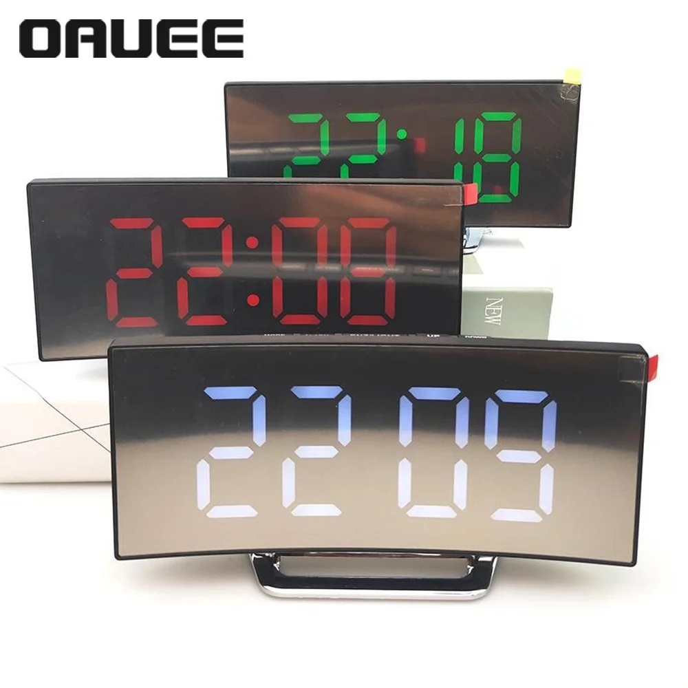 Digital Alarm Clock 6 Inch Curved Dimmable LED Screen Electronic Clock with Temperature Date and Time Home Table Clock Alarm
Digital Alarm Clock 6 Inch Curved Dimmable LED Screen Electronic Clock with Temperature Date and Time Home Table Clock Alarm
