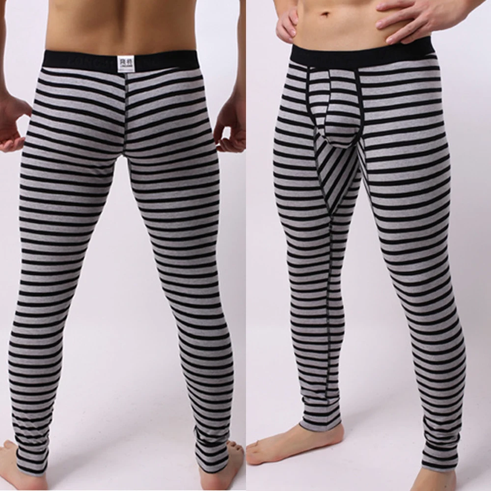 Men's Warm Cotton Long Johns Pants Winter Horizontal Stripe Tight Pajamas Base Layer Leggings Thermal High Stretch Underwear
Men's Warm Cotton Long Johns Pants Winter Horizontal Stripe Tight Pajamas Base Layer Leggings Thermal High Stretch Underwear